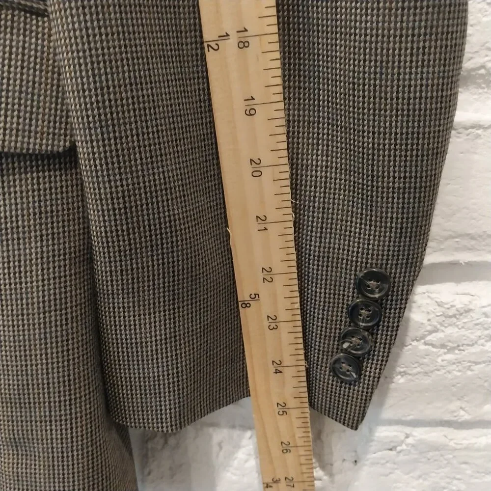 Ralph Lauren Sport Coat Blazer Jacket Mens 42 R Gray 2 Button Business 100% Wool